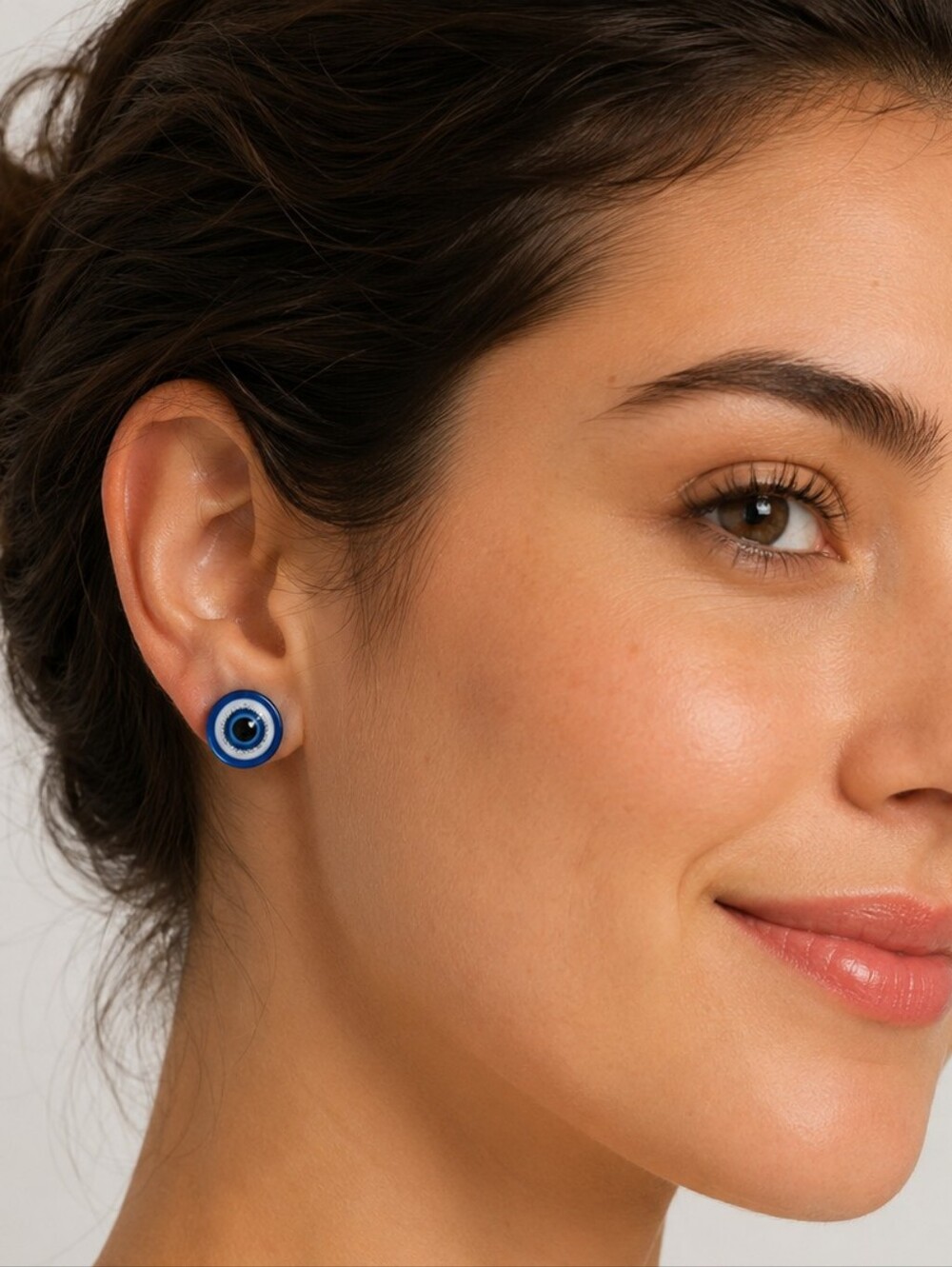 Handmade Evil Eye Stud Earrings